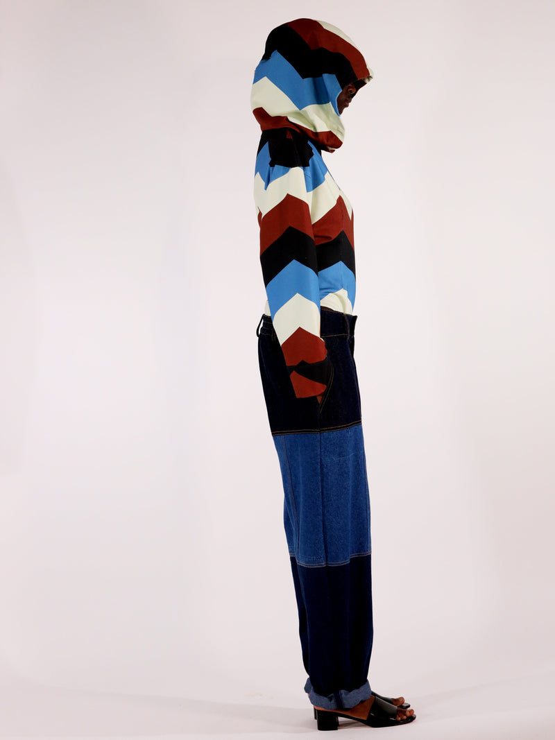 Body BODYHOODIE à capuche, print exclusif en chevrons signature - Sakina M'sa