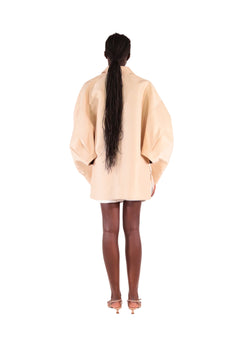 Chemise oversize CLEMENTINE beige - Sakina M'sa
