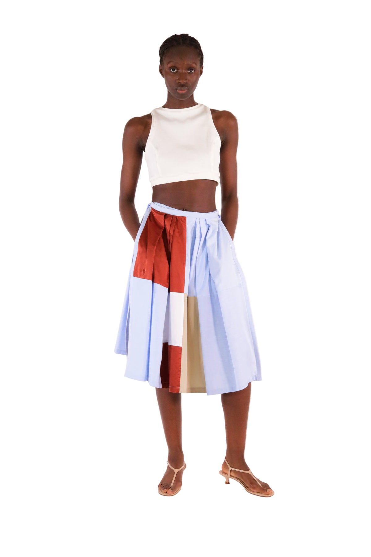 Jupe plisée patchwork JANE - Sakina M'sa