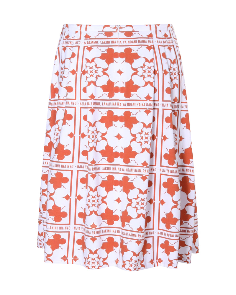 Jupe plissée JANE print chiromani signature - Sakina M'sa