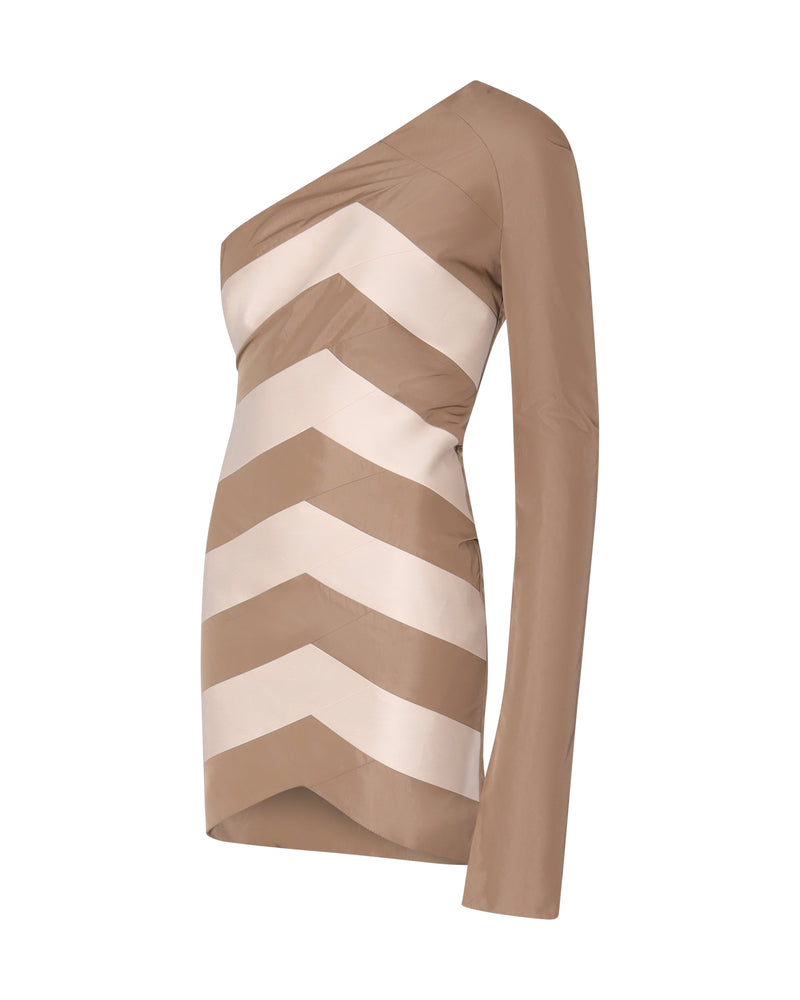 Robe courte asymétrique RASTA tissu chevrons - Sakina M'sa