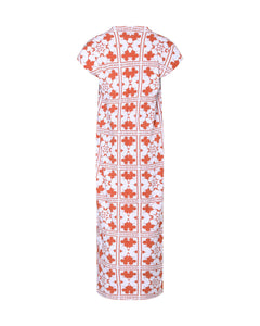Robe droite longue RONA en print chiromani signature - Sakina M'sa