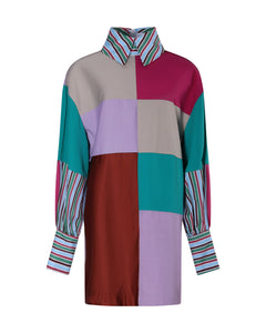 Robe droite patchwork REBECCA - Sakina M'sa