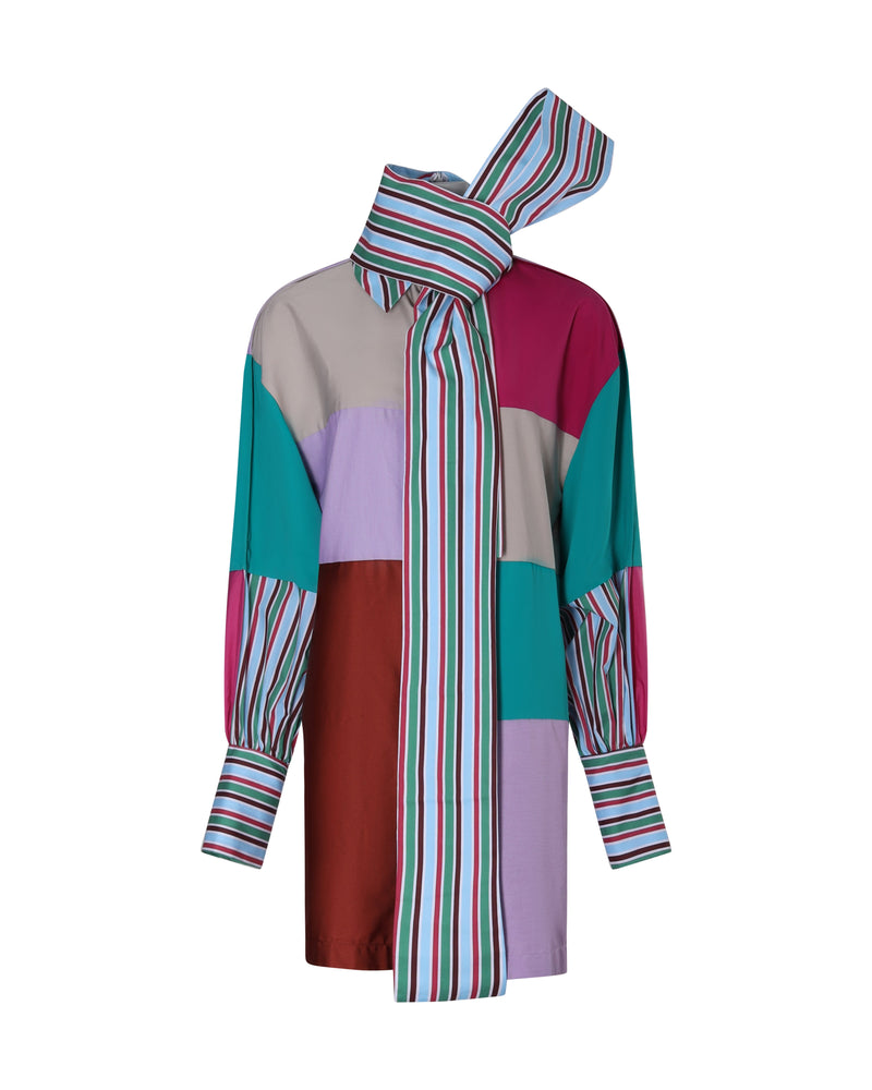 Robe droite patchwork REBECCA - Sakina M'sa