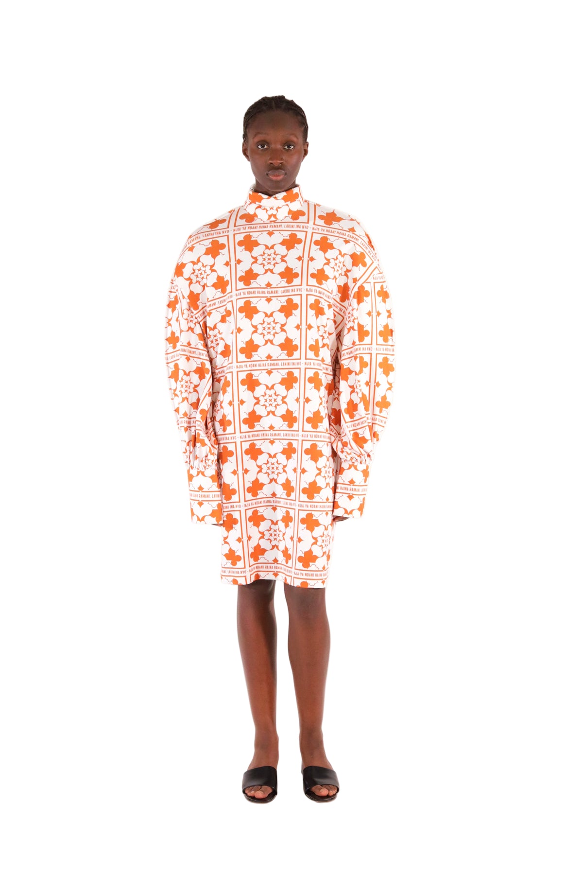 Robe droite ROMANE print chiromani signature - Sakina M'sa