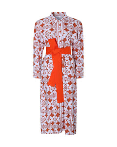 Robe trench RAFAELLA print chiromani signature - Sakina M'sa