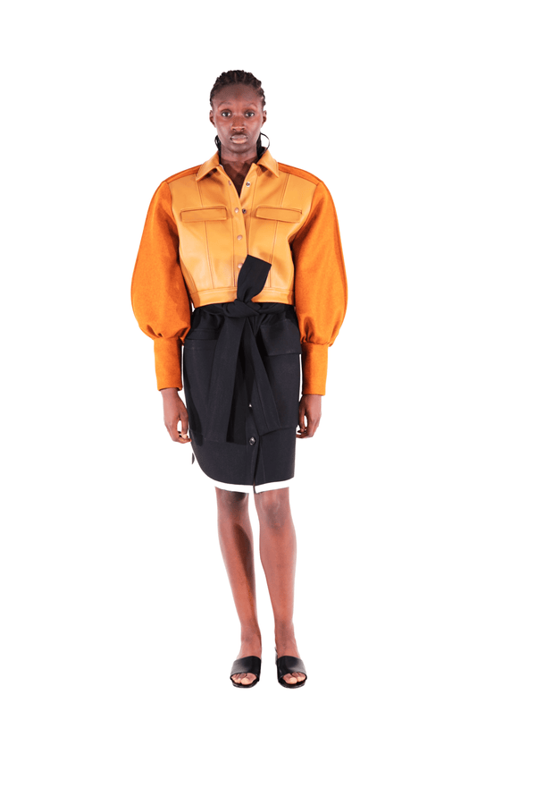 Veste courte VANIA bi - matière - Sakina M'sa